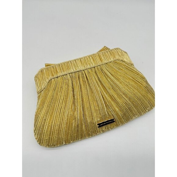 LOEFFLER RANDALL Rayne pleated bow clutch - Gold - Picture 6 of 13